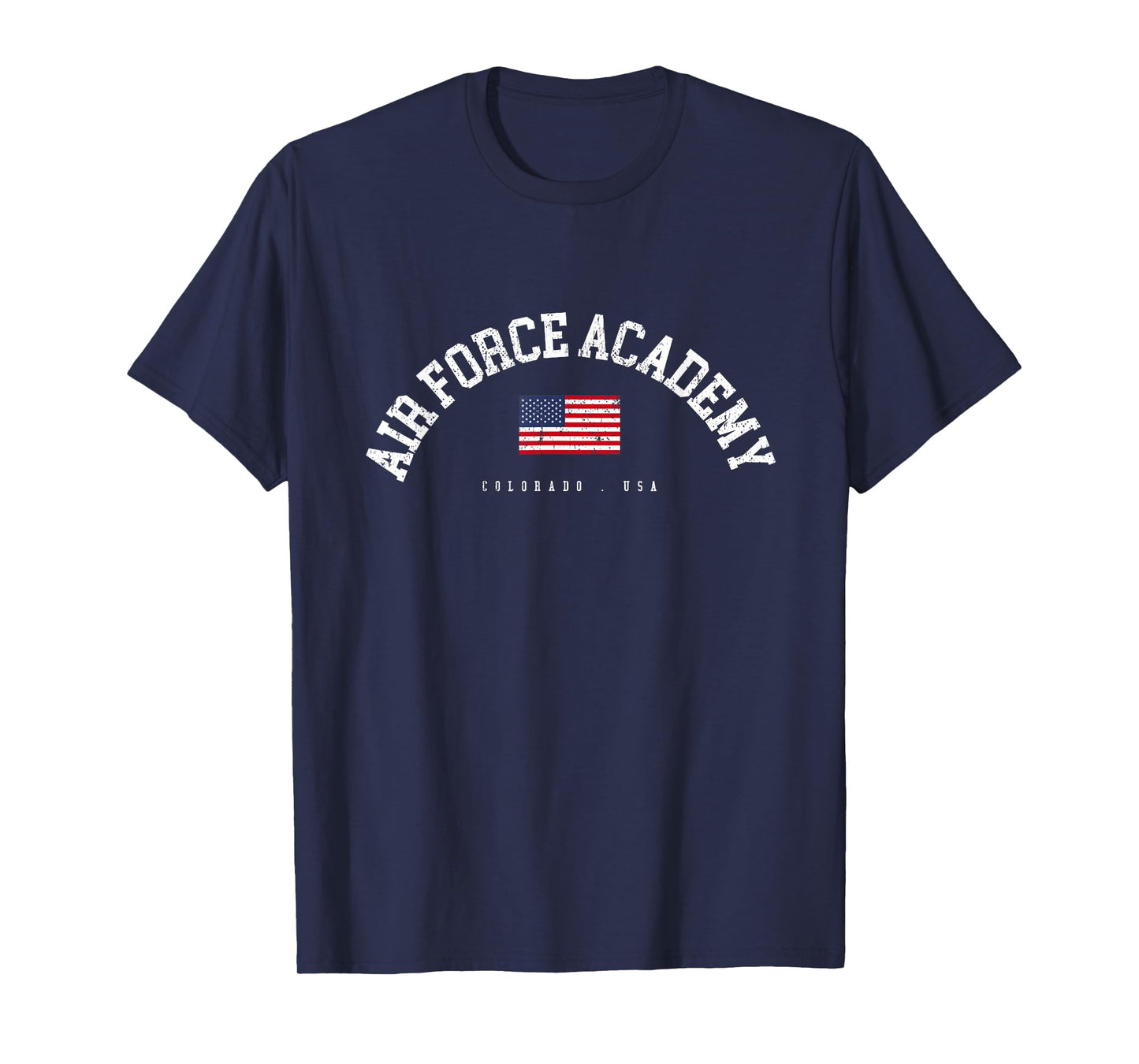 Air Force Academy CO American Flag USA City Name T-Shirt