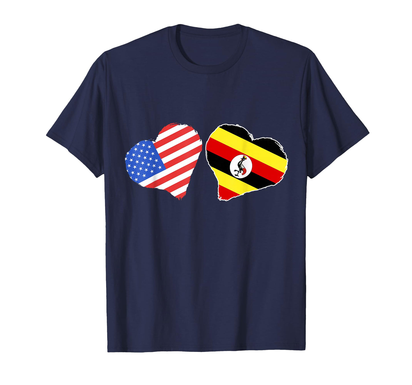 Uganda Heart America USA Ugandan Flag Ugandan Roots T-Shirt