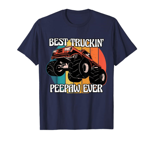 Mens Best Trucking Peepaw Ever Monster Truck Trucker USA T-Shirt