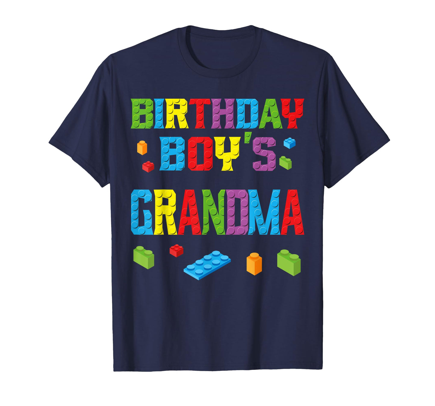 Master Builder Birthday Boy's Grandma Building Bricks Blocks T-Shirt