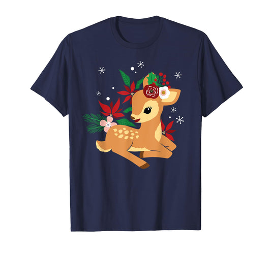 Christmas Cute Reindeer Christmas Deer Kids T-Shirt