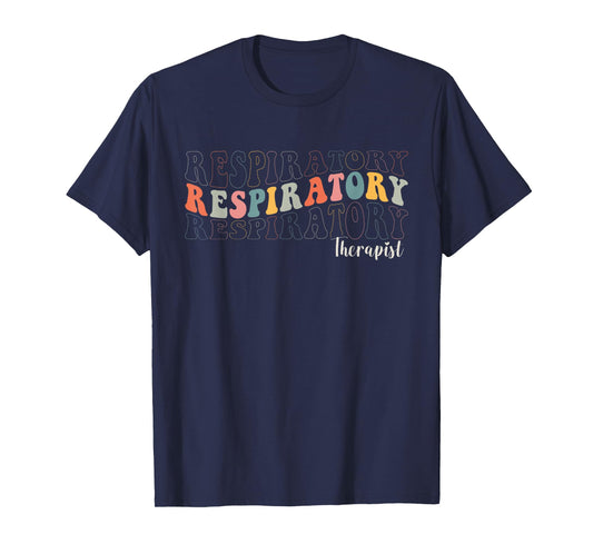 Retro Groovy Respiratory Therapist RT Care for Women Men T-Shirt