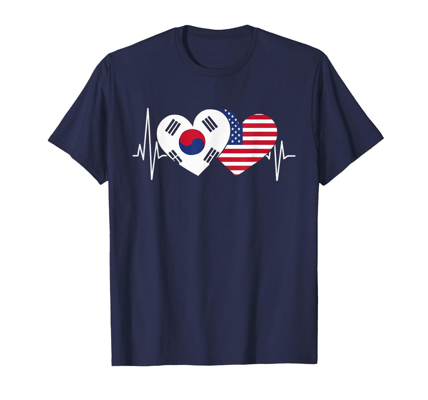 Half American Half Korean USA Flag South Korea America T-Shirt