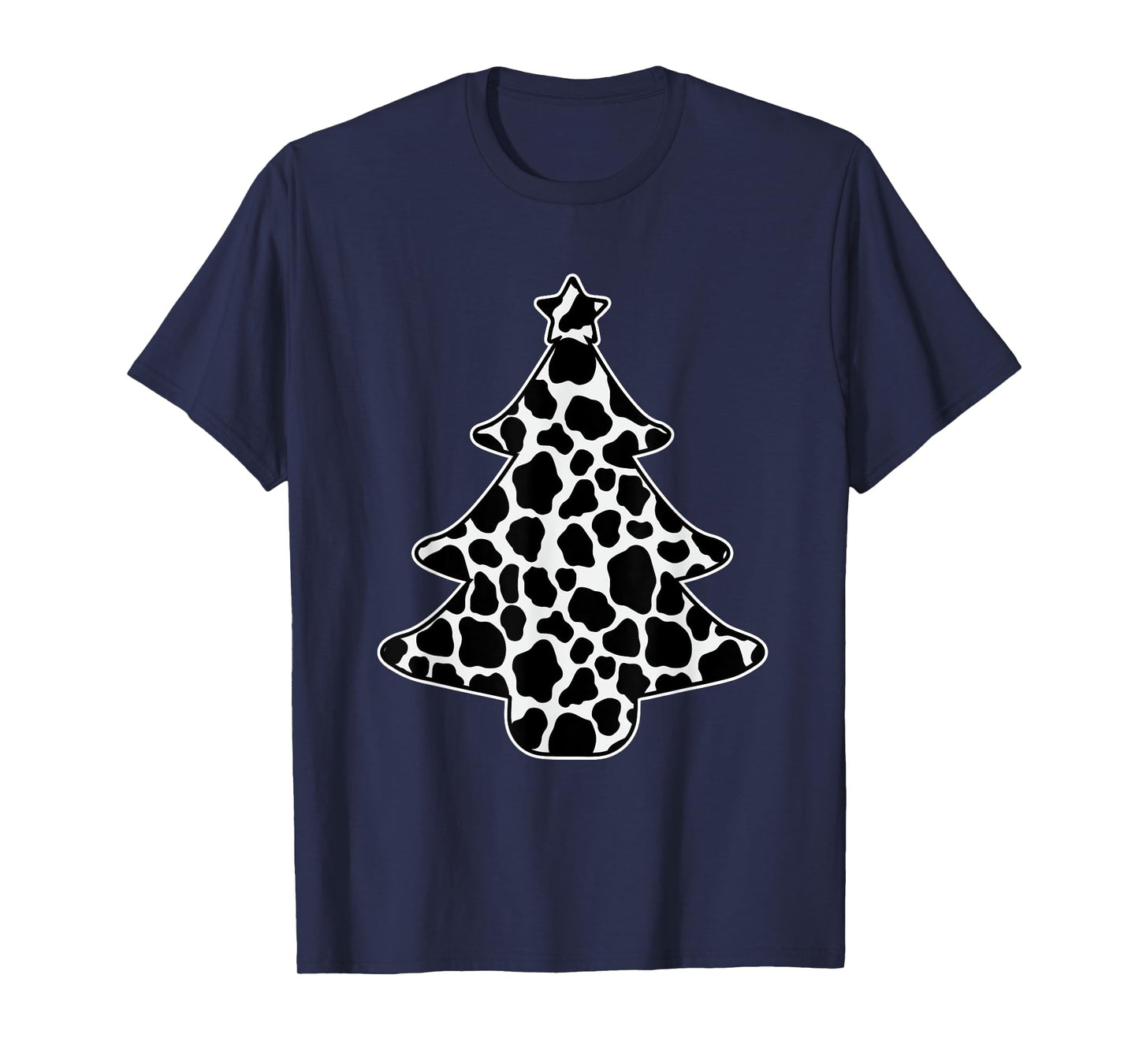 Cow Print Christmas Tree Pajama X-Mas Farm Animal Farmer T-Shirt