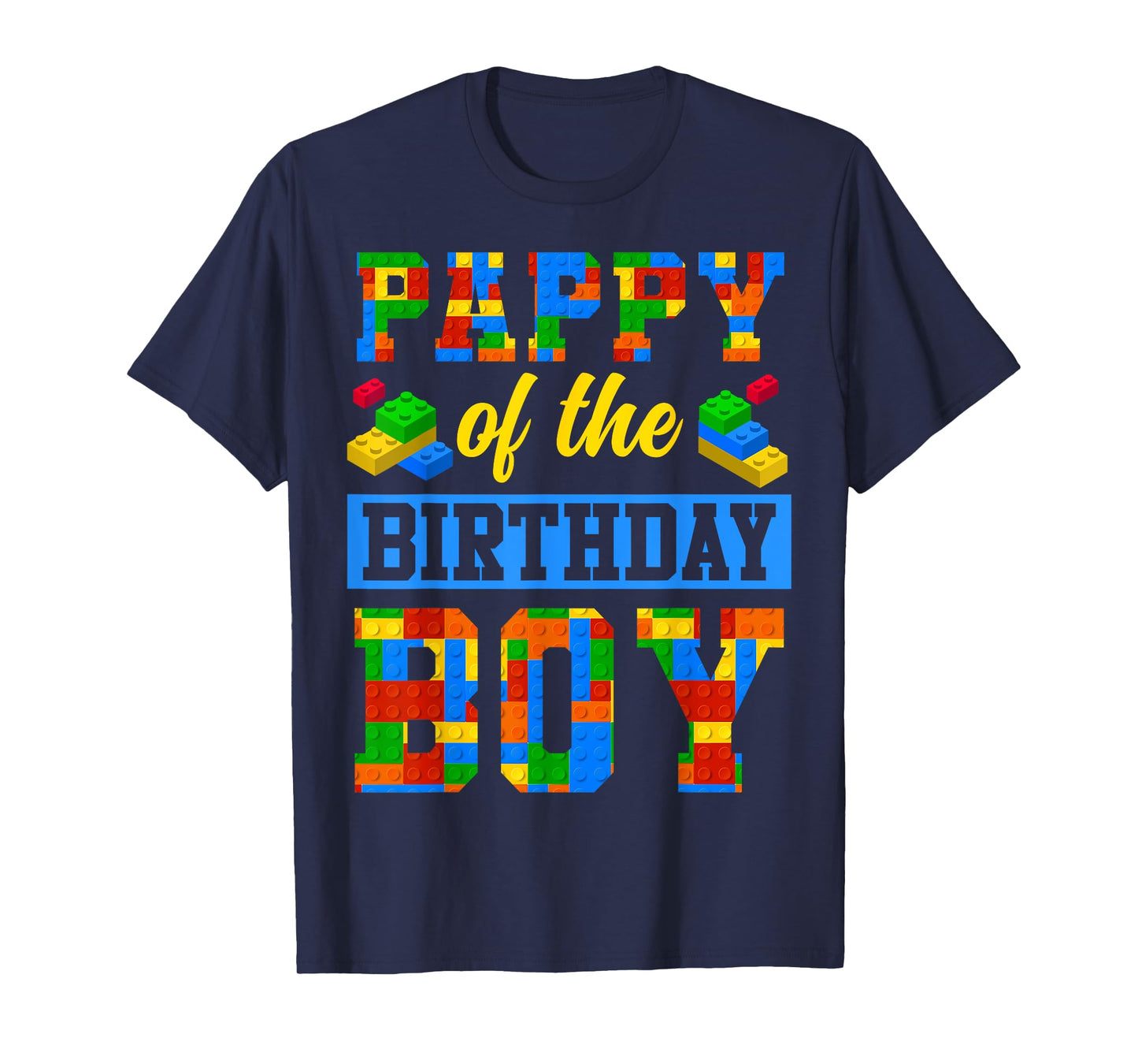 Pappy Of The Birthday Boy Building Block Bday Party T-Shirt