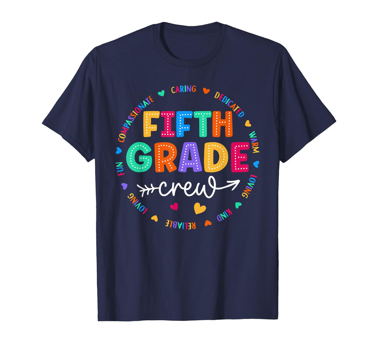 Fifth Grade Crew Back To School 5th Grade Teacher Student T-Shirt