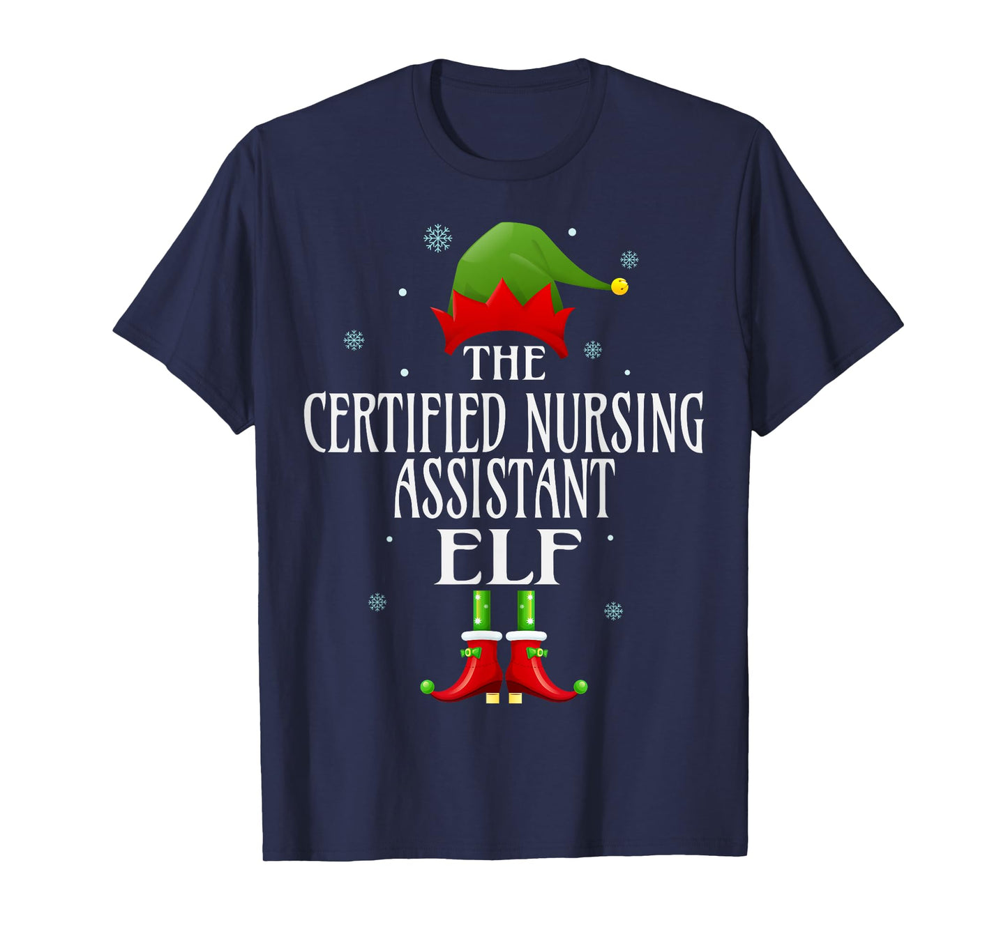 CNA Certified Nursing Assistant Elf Xmas Matching Christmas T-Shirt