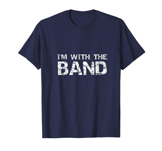 Womens Funny Marching Band Quote Gift for Parents I'm with The Band V-Neck T-Shirt