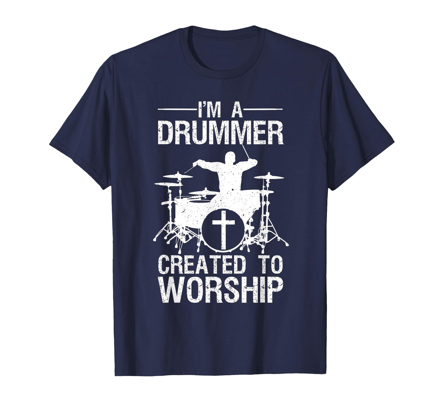 Funny Christian Drummer Art For Men Women Drum Player Lover T-Shirt