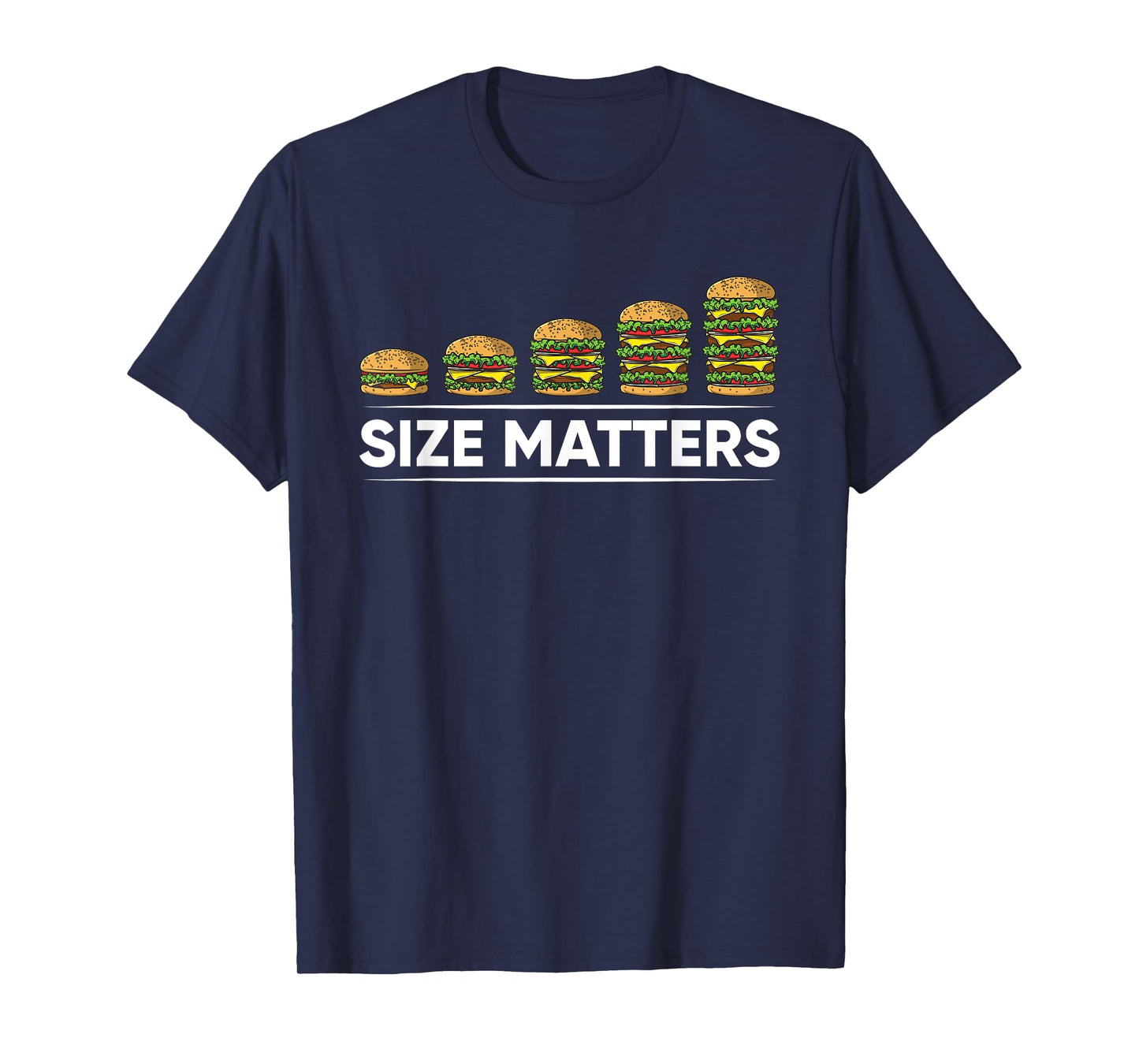 Cool Hamburger Gift For Kids Men Women Funny Fast Food Size T-Shirt