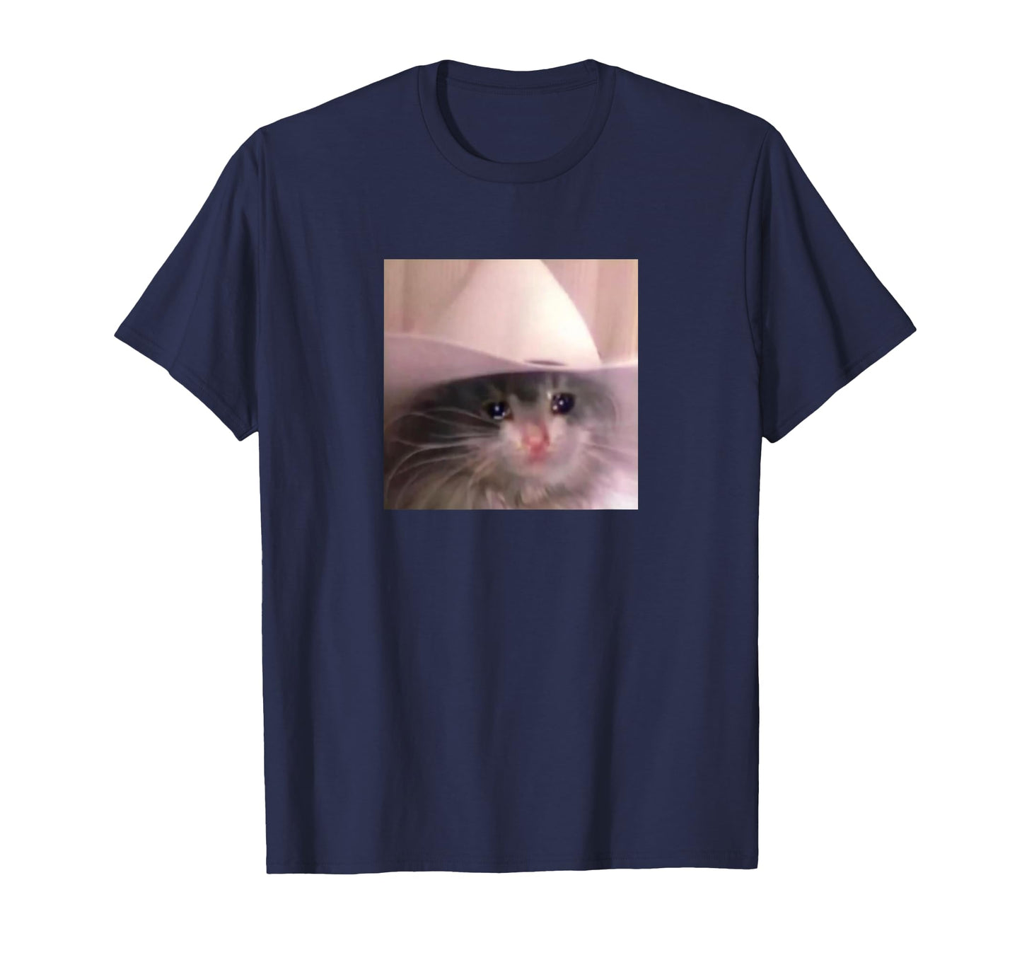sad cat cowboy hat T-Shirt