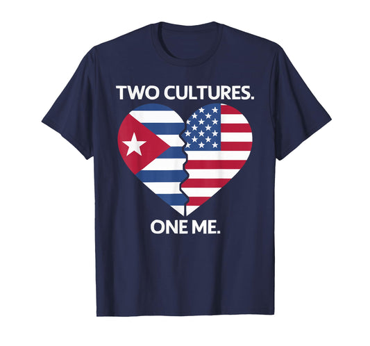 Half Cuban Half American Country USA Flag Cuba America T-Shirt