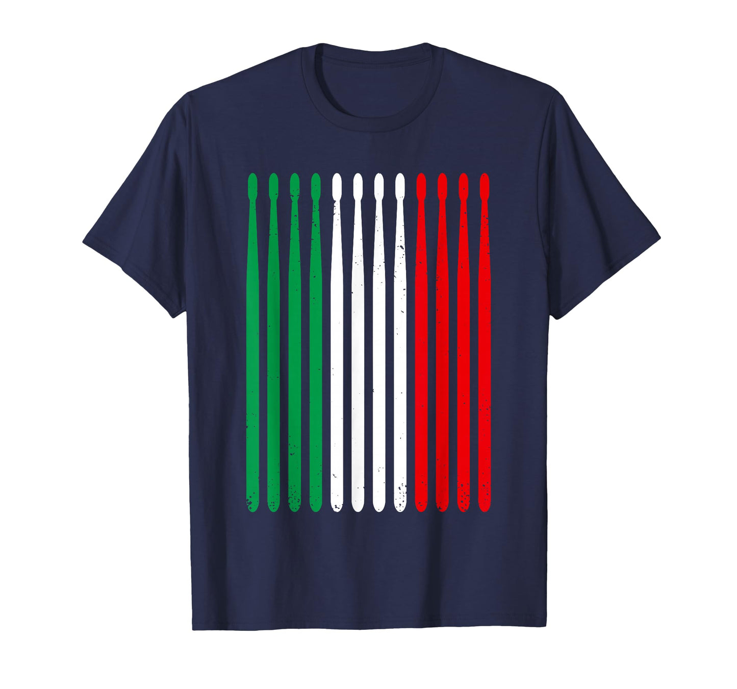 Italian Drummer Italy Flag Drumsticks Funny Italian Drummer T-Shirt