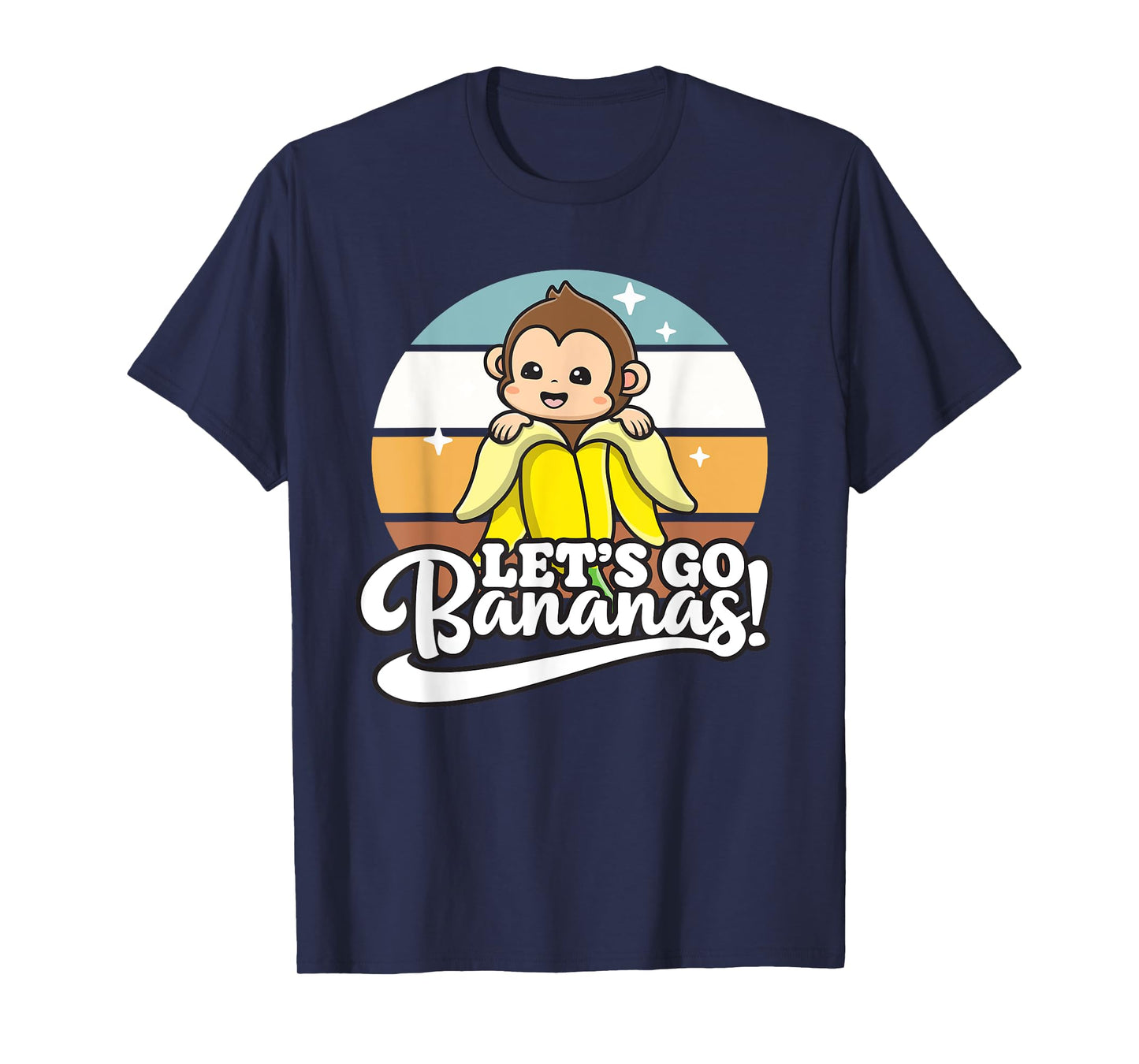 Cute Kawaii Monkey, Funny Let’s Go Bananas T-Shirt