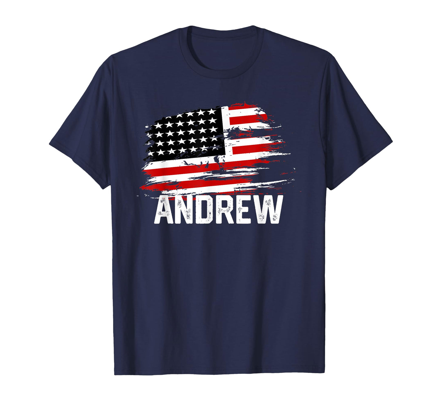 ANDREW USA Flag T-Shirt Personalized 4th of July ANDREW T-Shirt