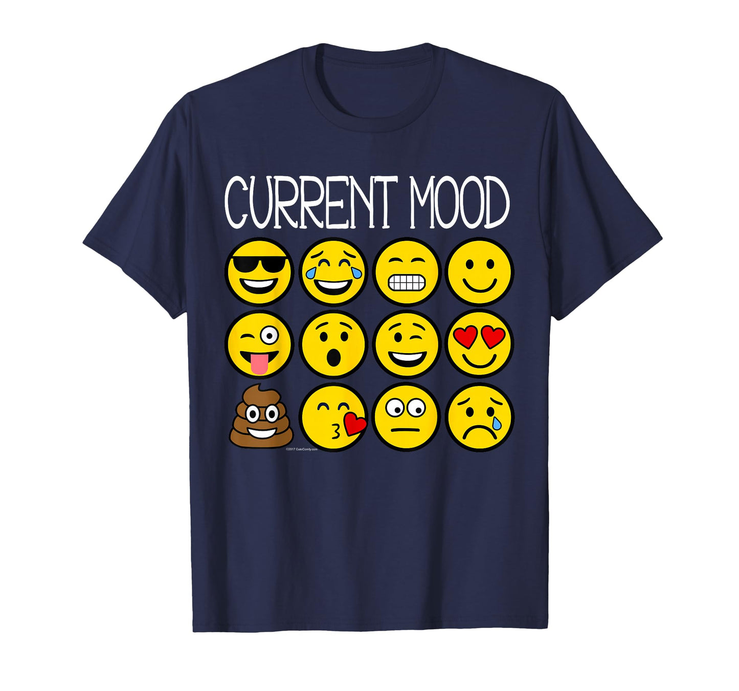 Point to Current Mood Emoticon Happy Emotion Faces Kids Boys T-Shirt