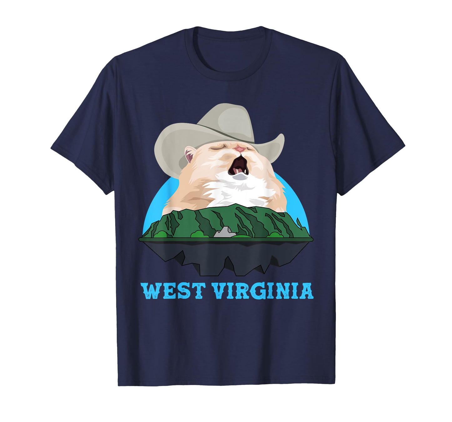 West Virginia Cowboy Cat Singing Meme Meowdy T-Shirt