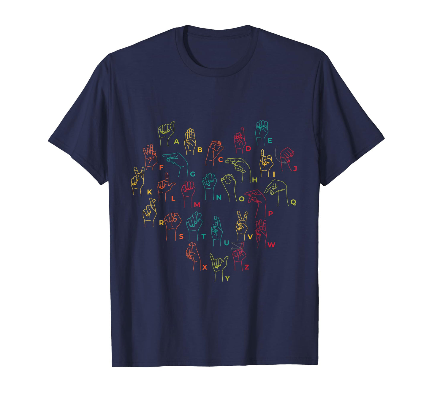ASL ILY Heart Sign Language Interpreter Deaf ASL Teacher T-Shirt