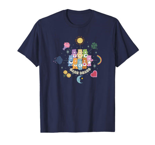 Care Bears Vintage Celestial Zodiac Group Belly Badge Icons T-Shirt