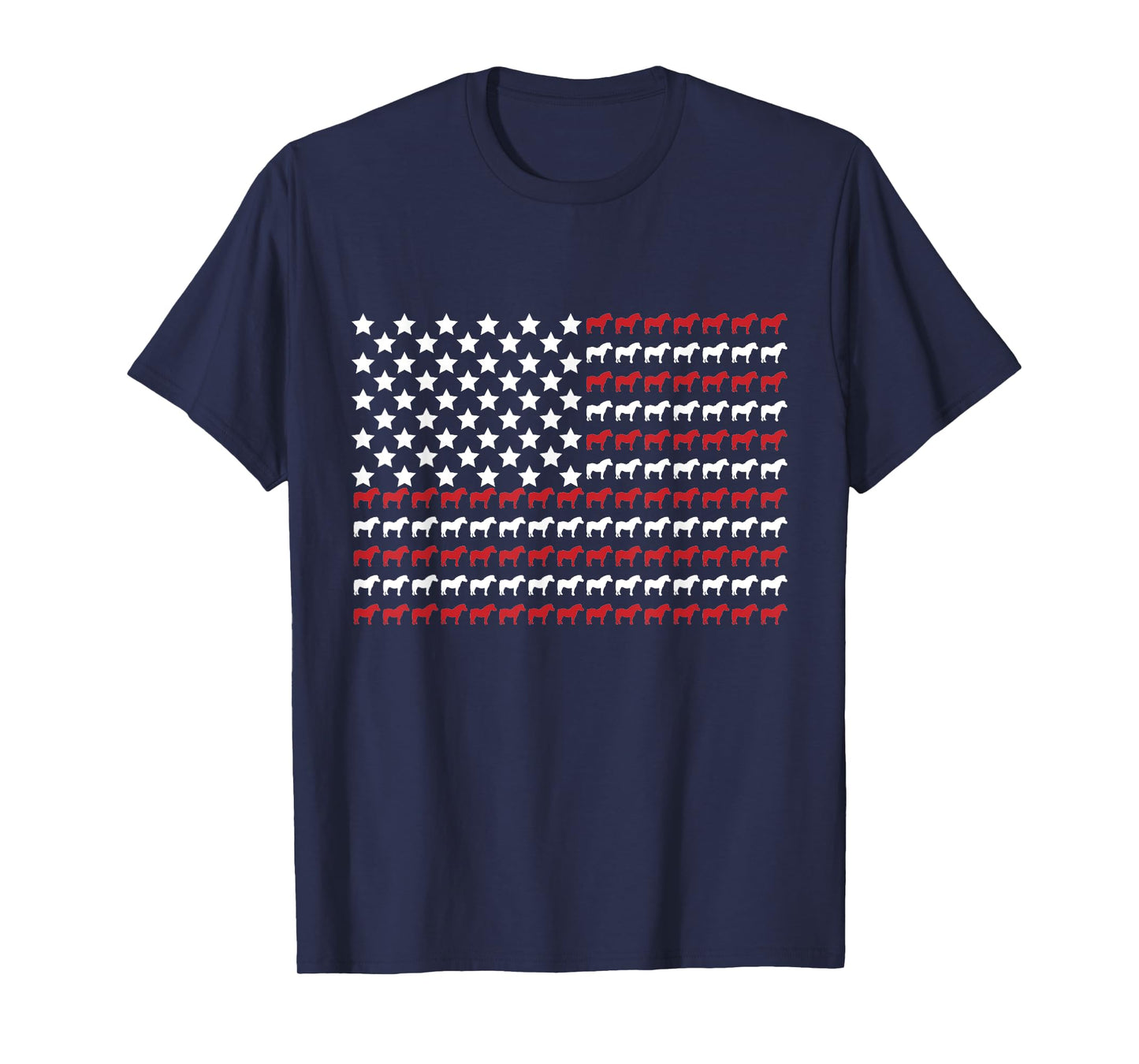 Pony 4th of July Paw Print American Flag T-Shirt