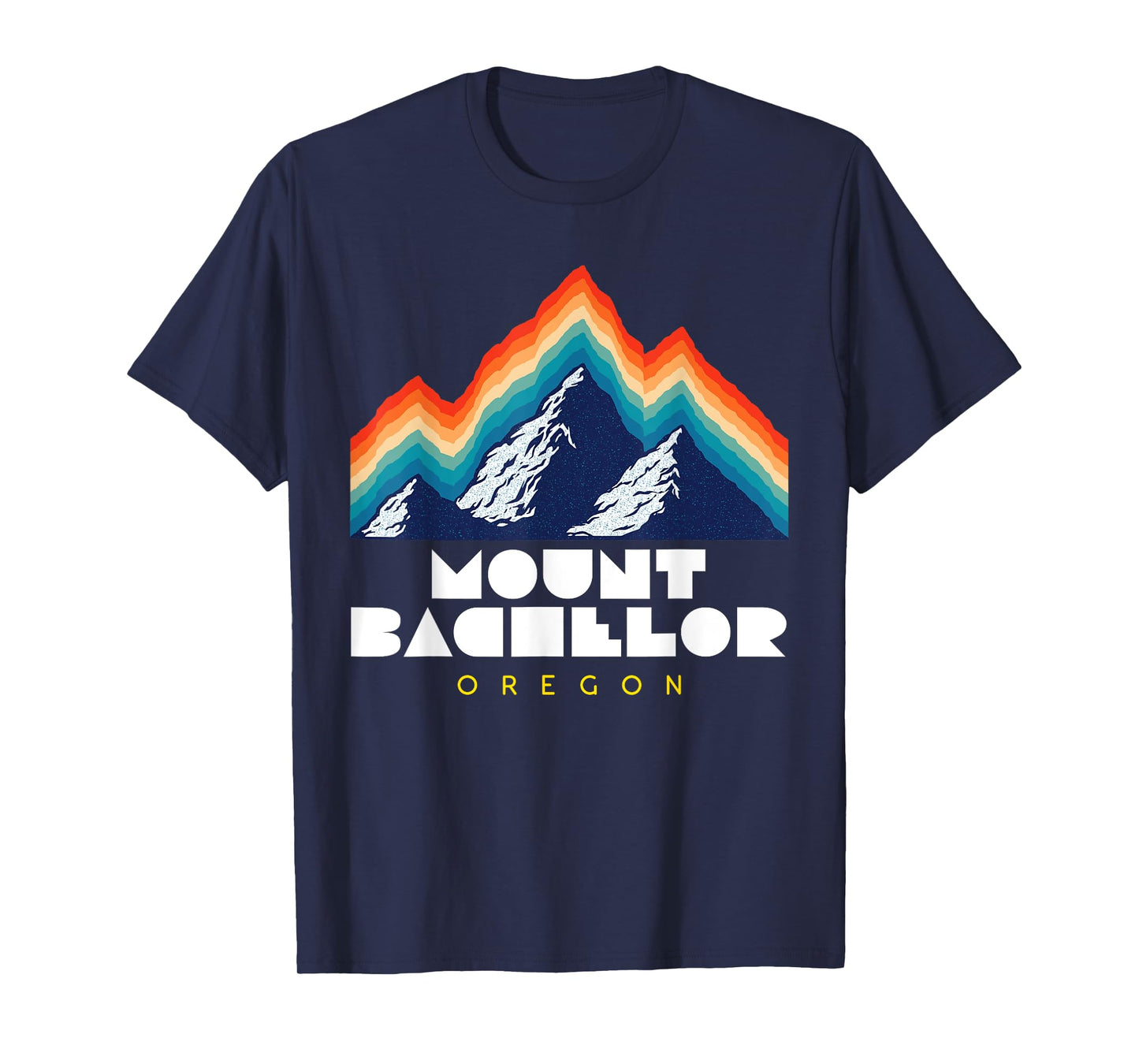 Mount Bachelor, Oregon - USA Ski Resort 1980s Retro T-Shirt