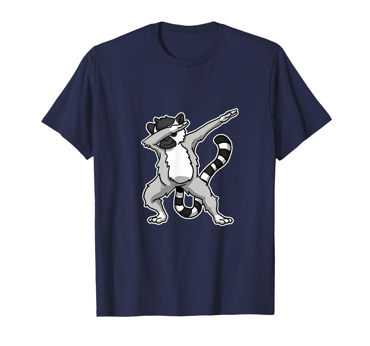 Witziges Lemuren Kostm Und Geschenkidee Unisex-Adults, Kids Dabbing Lemure Gift Lemurs Dab Dance T-Shirt Black Cartoon T-Shirt Small Classic Fit Crew Collar Short Sleeve