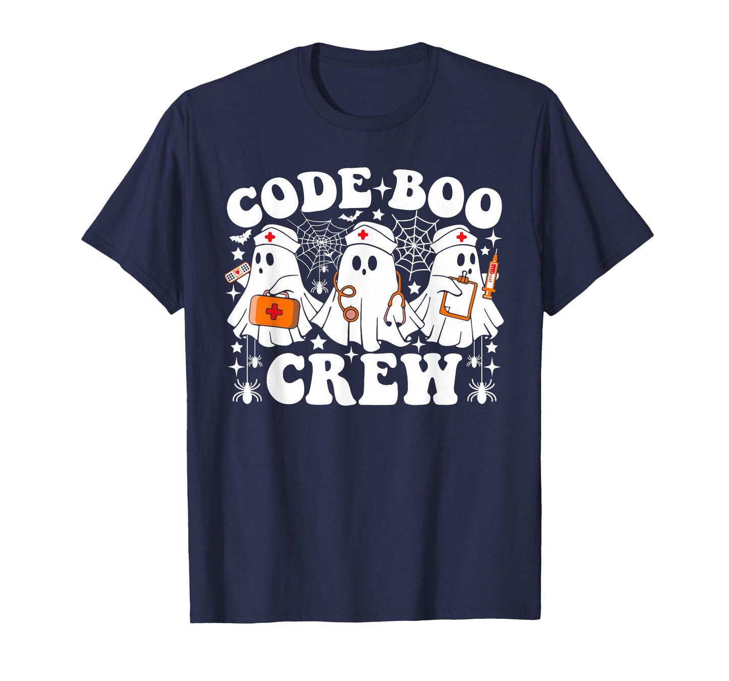 Code Boo Crew Nurse Funny Ghost Halloween Nurse T-Shirt