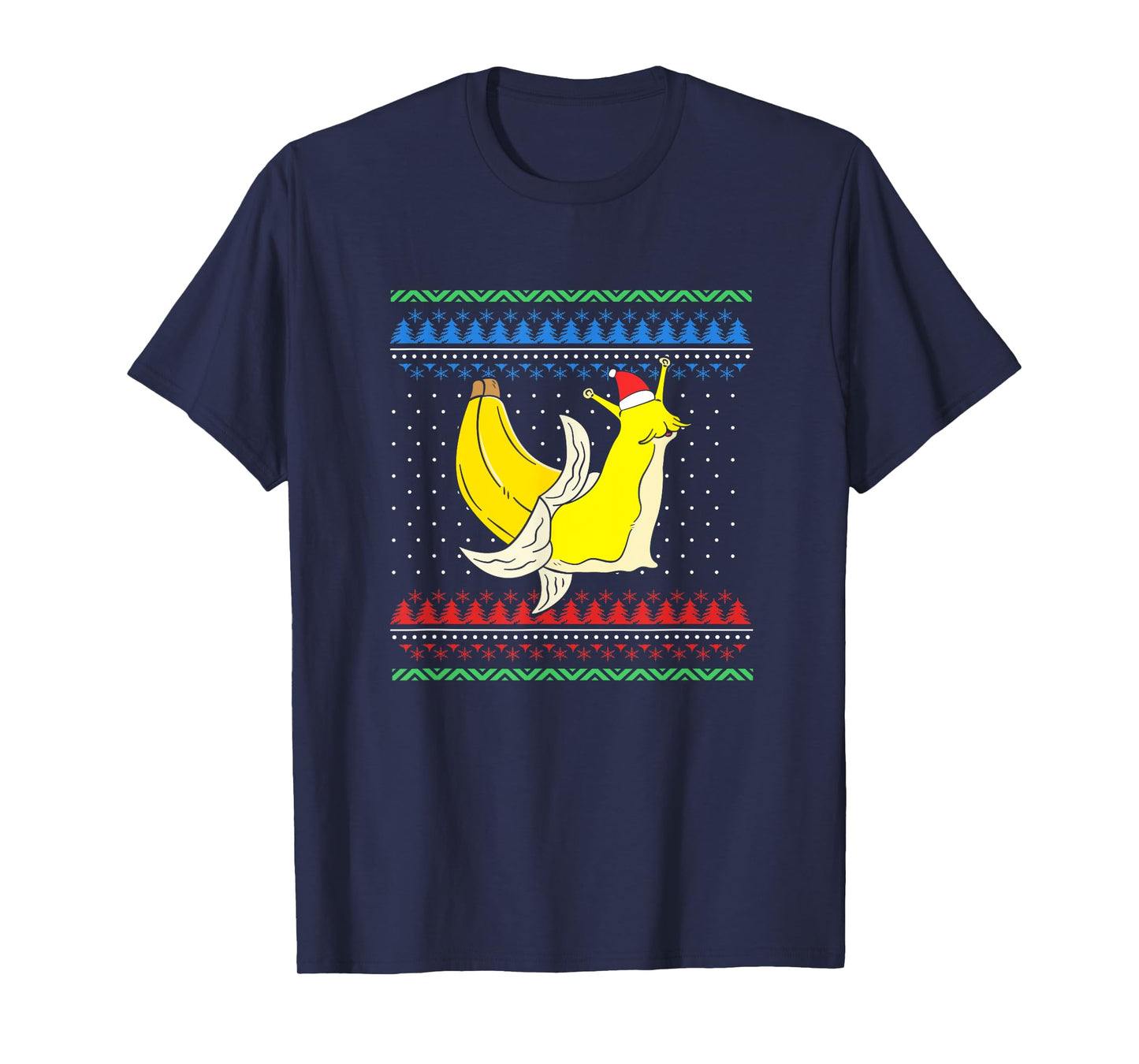 Christmas Banana Slug With Christmas Hat T-Shirt