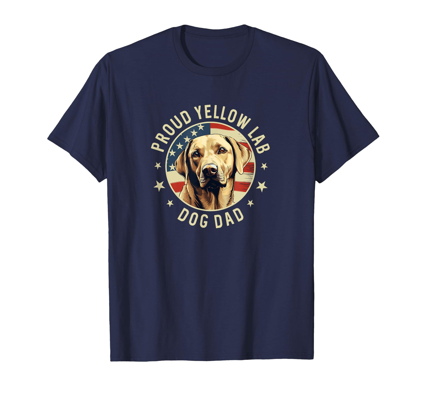 Proud Yellow Labrador Retriever Dog Lab Dad T-Shirt for Men Women