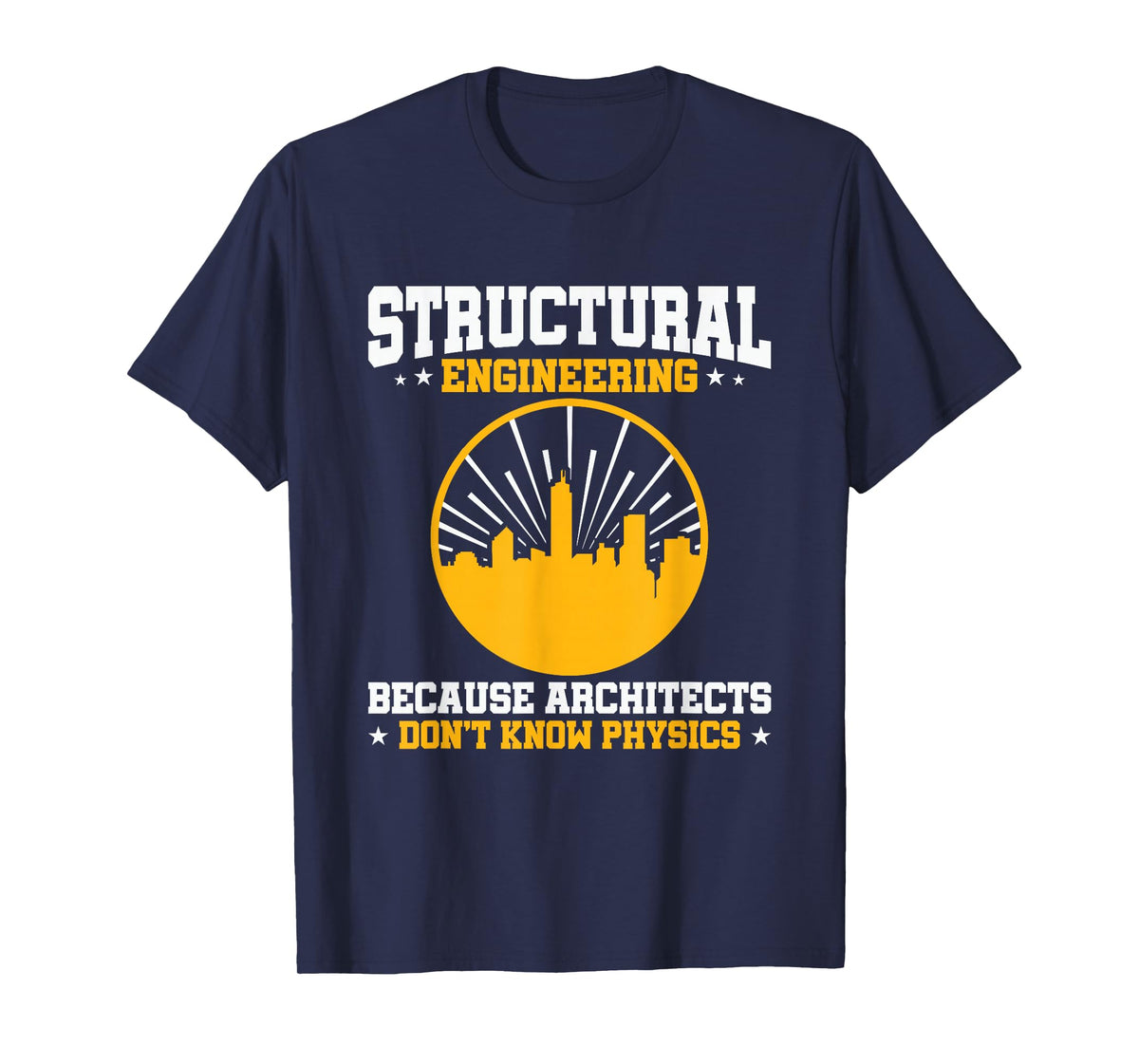Structural Engineer Shirts and Gifts Men's Black Cotton 65% Polyester 35% Classic Fit Short Sleeve Crew Neck T-Shirt Small Funny Physics Graduation T-Shirt