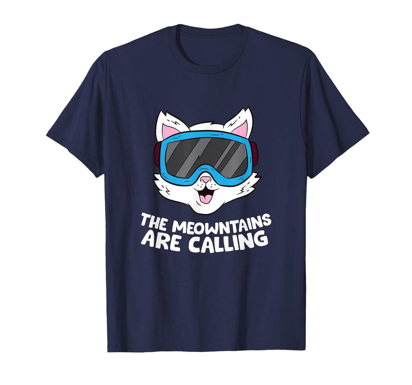 Funny Snowboard Ski Goggle For Snowboarding Cat Skiing T-Shirt for Men Women Girls Kids