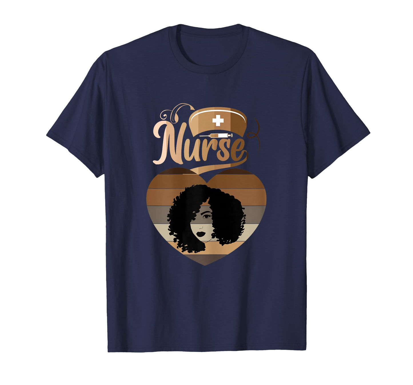 Afro Black Nurse Melanin African American Funny Nurse T-Shirt