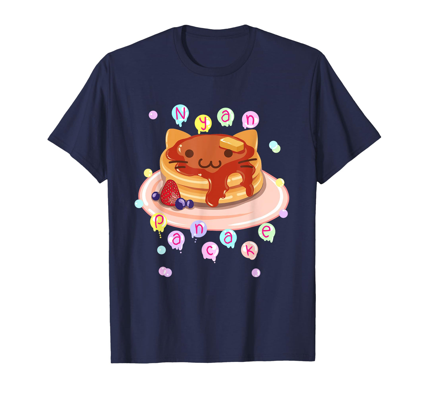 Nyan Cat Pancake Kawaii Cute Dark Color T-Shirt T-Shirt