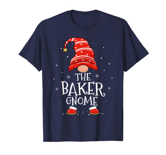 Baker Gnome Xmas Family Matching Funny Christmas Gnomes T-Shirt