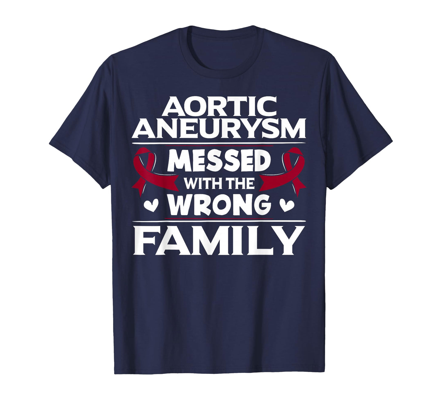 Aortic Aneurysm Gift Burgundy Awareness Ribbon T-Shirt