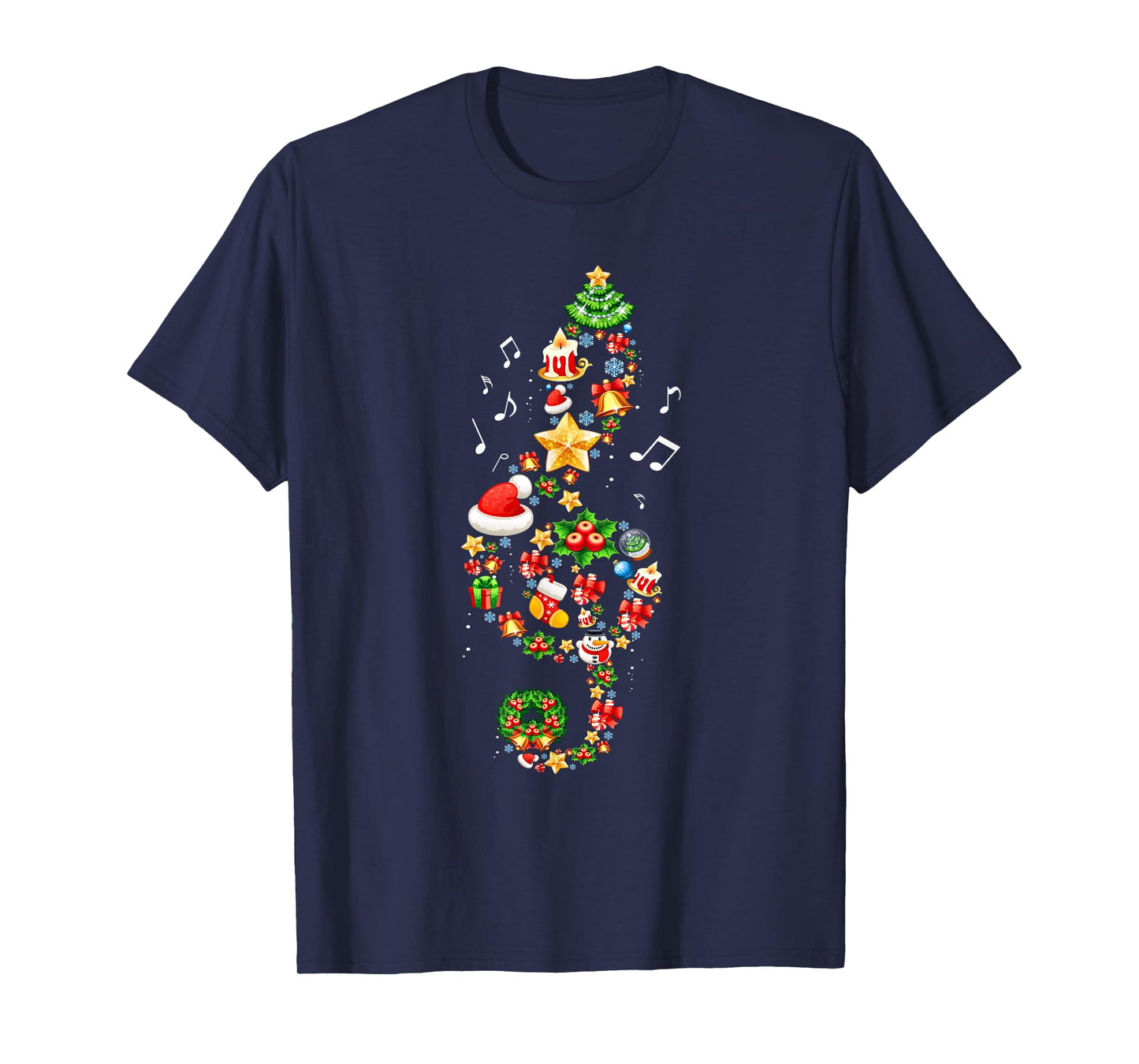 Christmas Musical Note Music Lover Teacher Sing Carols Xmas T-Shirt for Men Women Kids
