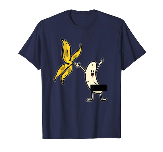 Banana Shirt Banana Striptease Censored Naked Fruit Adult T-Shirt