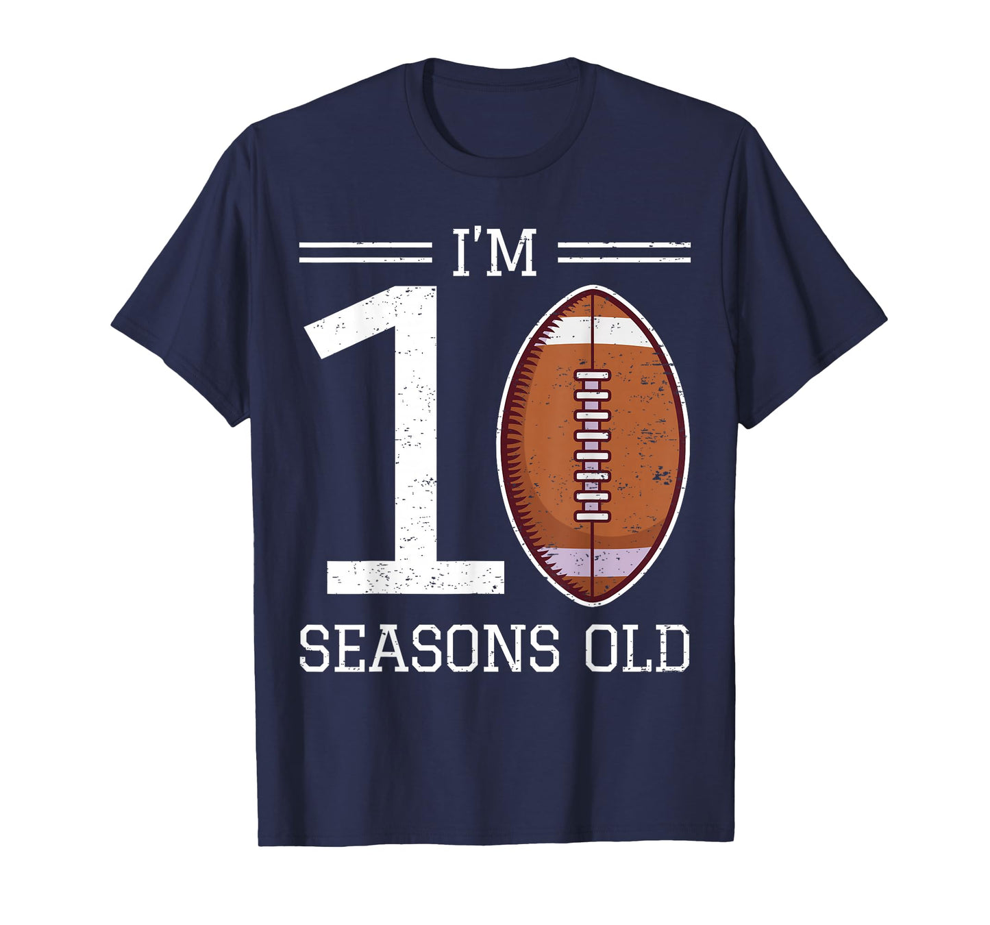 Milestone 10th Birthday American Football Boy 10 Years Old T-Shirt