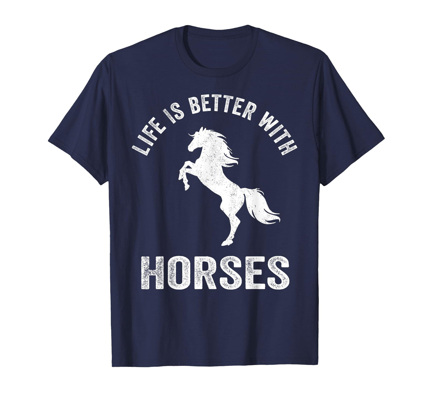 Cute Life Is Better With Horses Horseback Riding Shirt T-Shirt