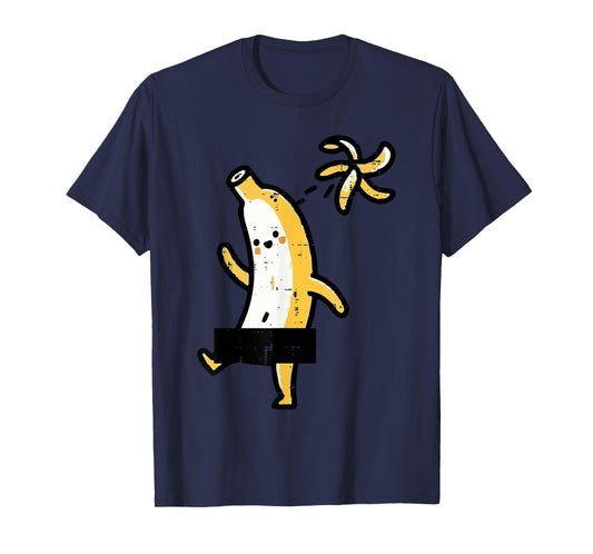 Banana Throwing Away Peel Funny Fruit Meme Men Women Kids T-Shirt