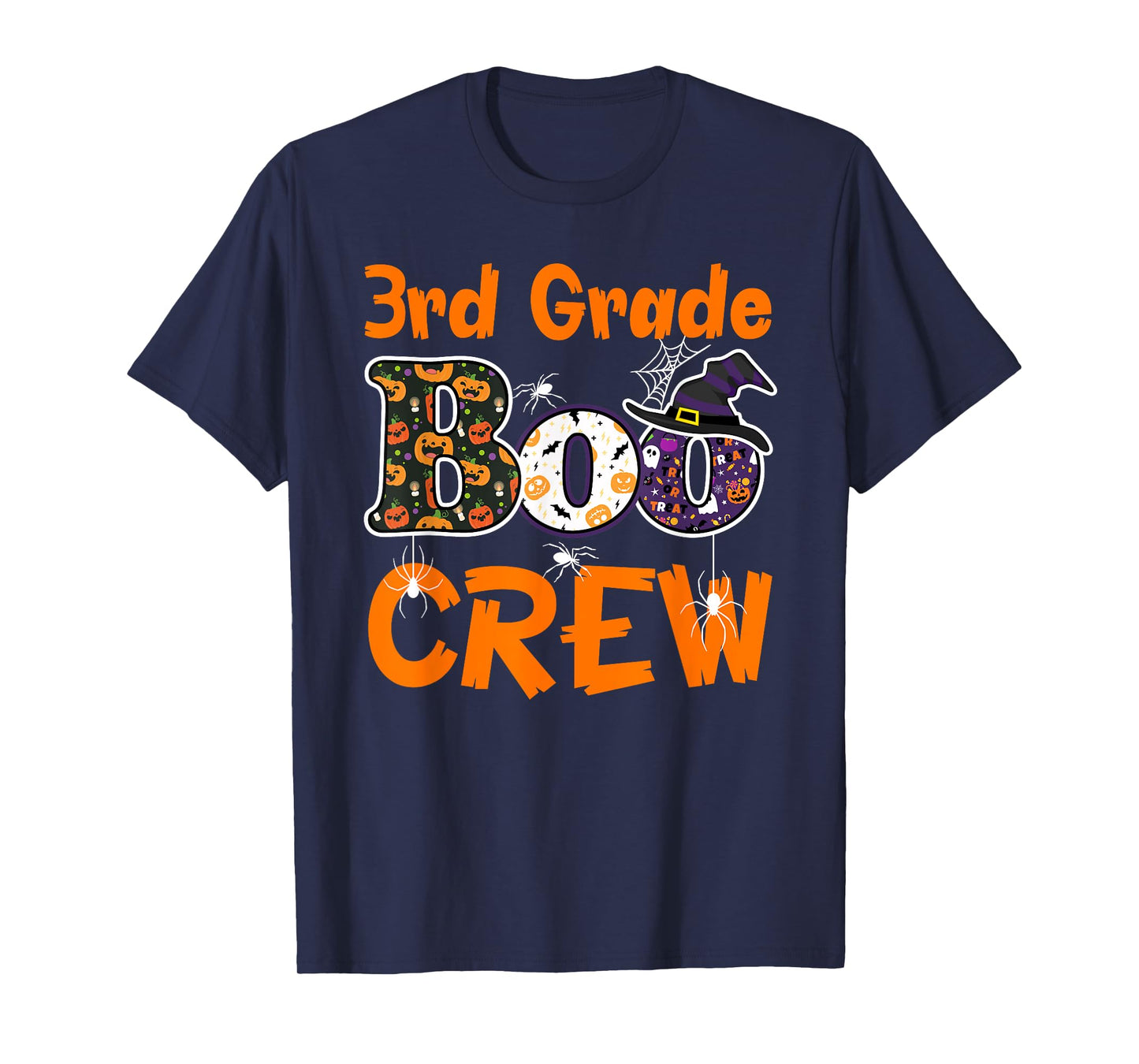 3rd Grade Boo Crew Halloween Gifts Teachers Students Costume T-Shirt