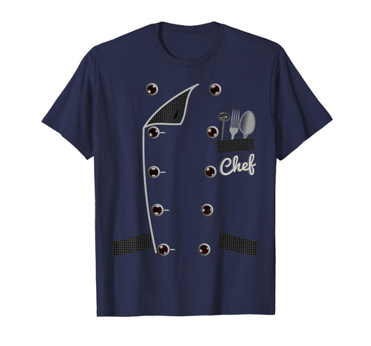 Chef TShirt Uniform Jacket Faux Funny Cook Shirt for Cooking T-Shirt