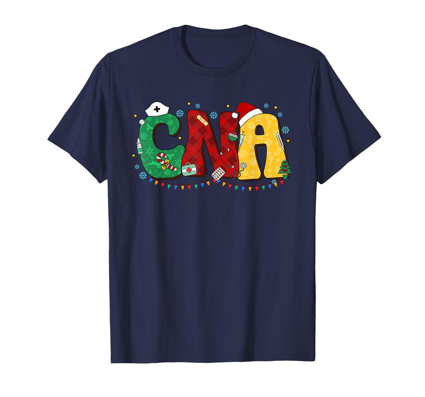 CNA Christmas Certified Nurse Assistant Nursing Aide Holiday T-Shirt
