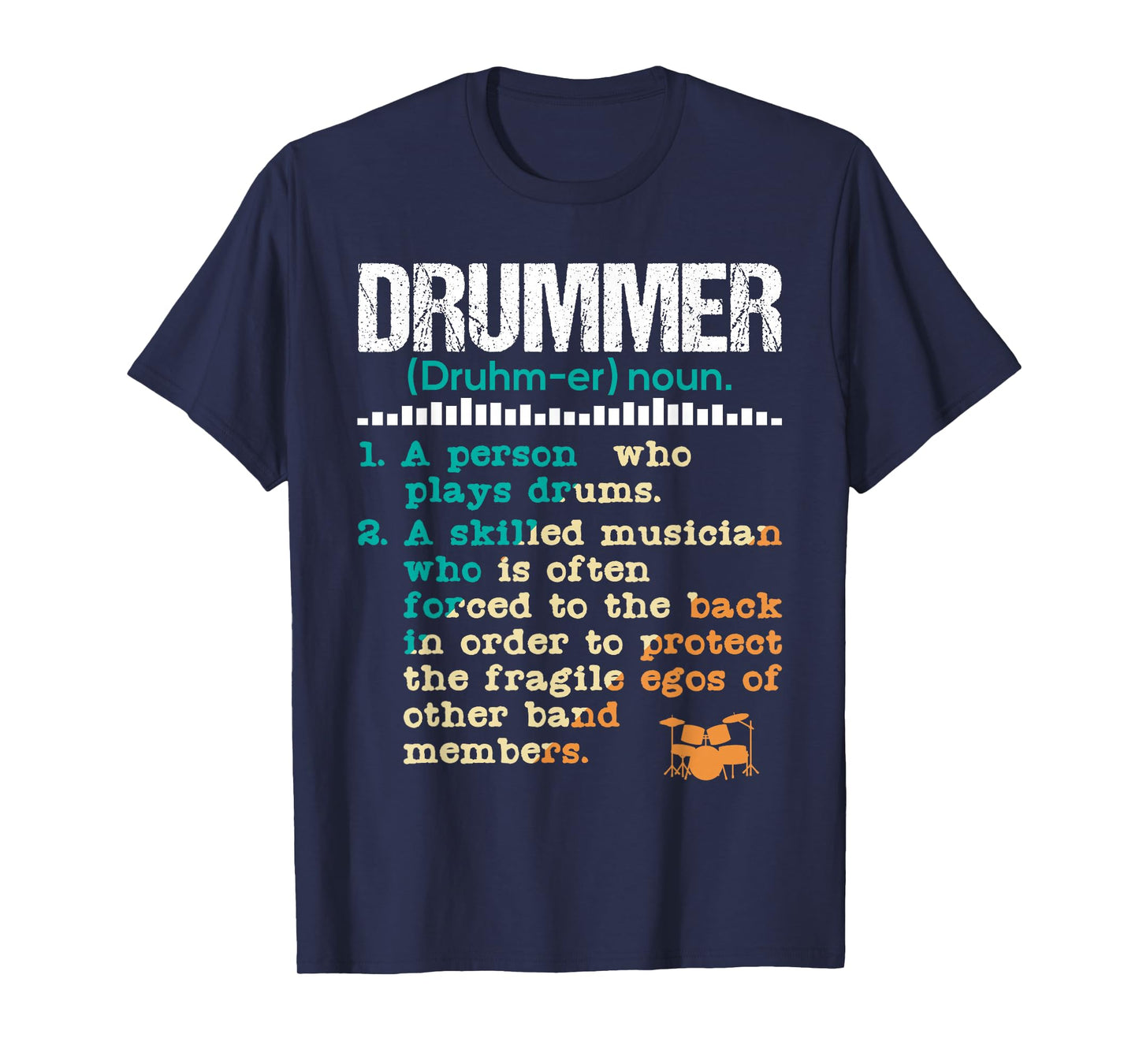 Drummer Definition - Funny Percussionist Drums Musician T-Shirt Small