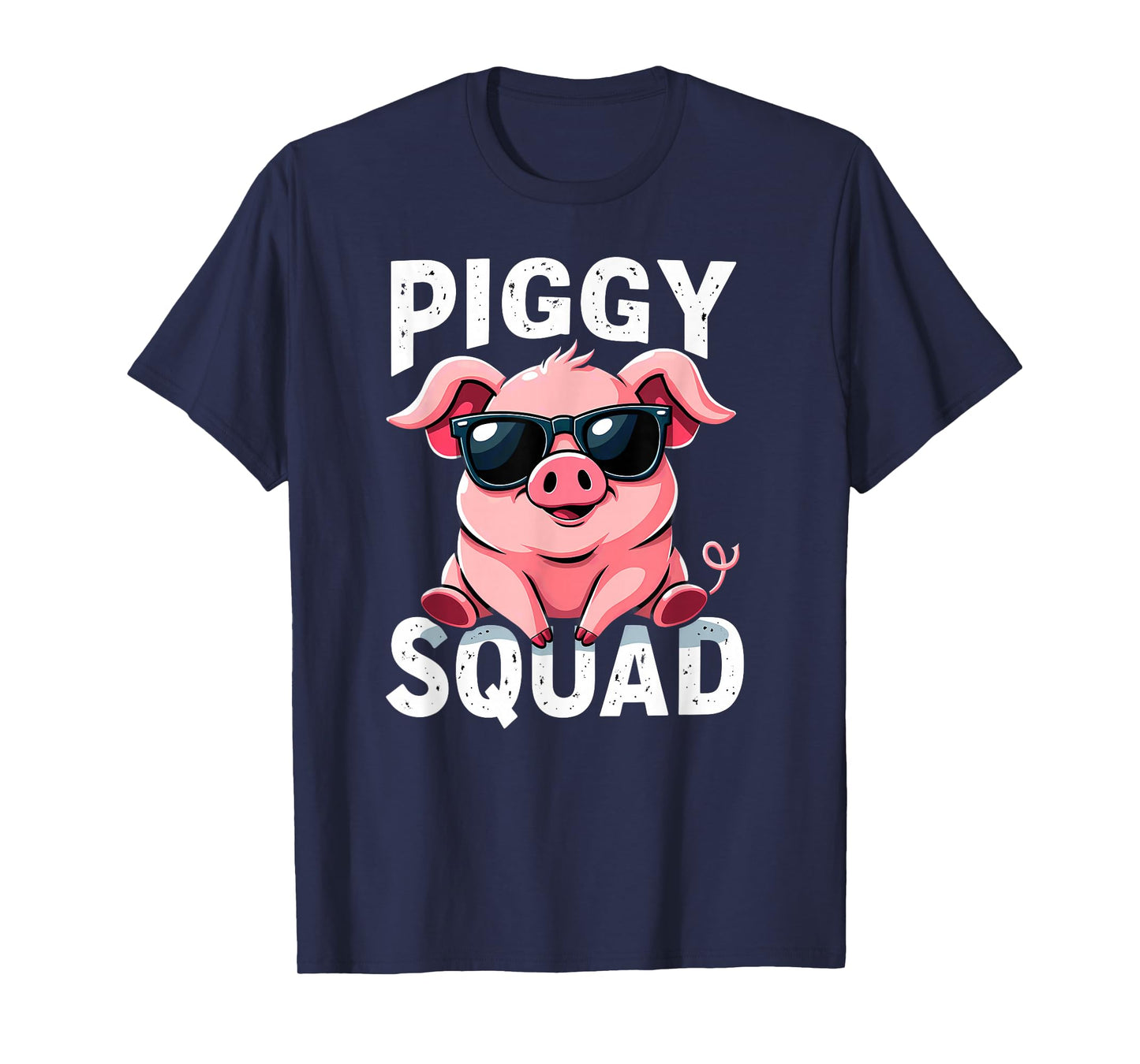 Cute Pig with Sunglasses Piggy Squad Farmer T-Shirt