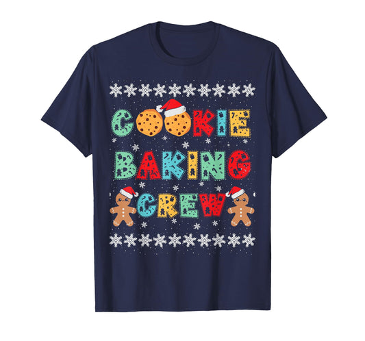 Cookie Baking Crew Gingerbread Men with Xmas Hats T-Shirt