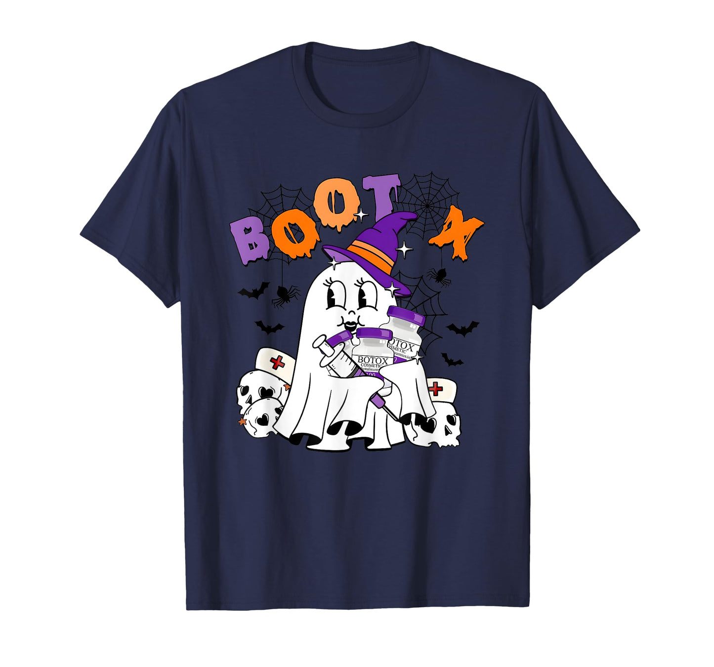 Cute Ghost BooTox Nurse Injector Halloween Plastic Surgery T-Shirt