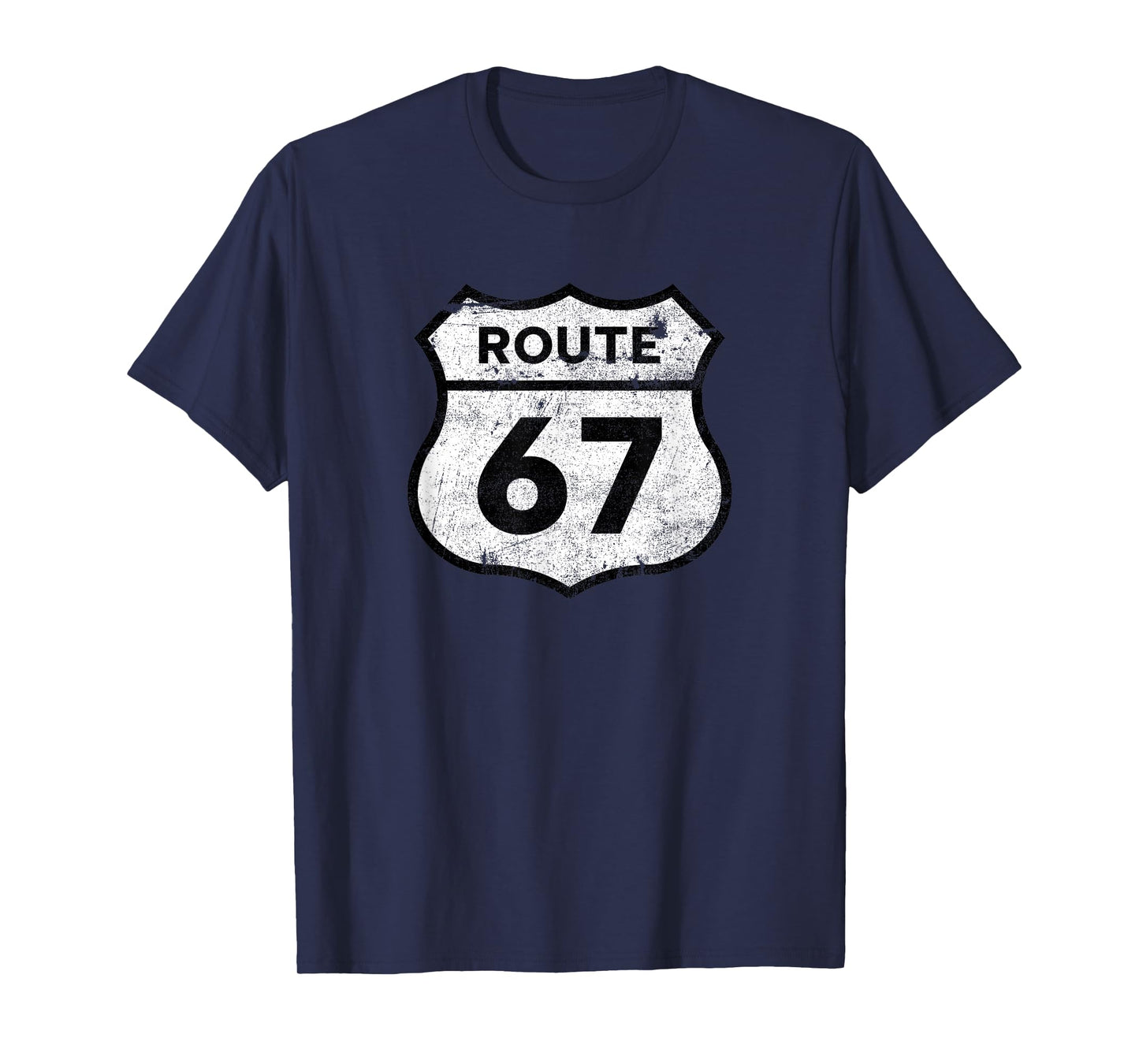 Six Seven Funny Route 67 Road Sign 6 7 Meme Men Women Kids T-Shirt