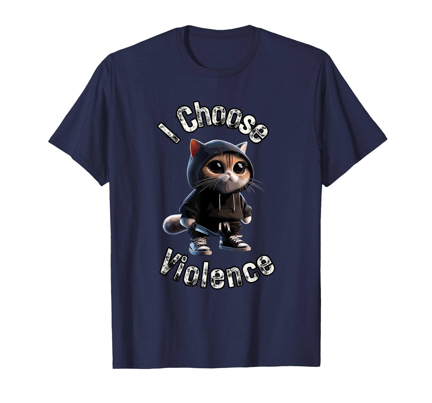 I Choose Violence Cat T-Shirt for Men Women
