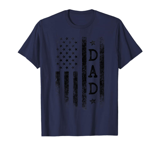 Dad Patriotic American USA Flag Father's Day Dad T-Shirt